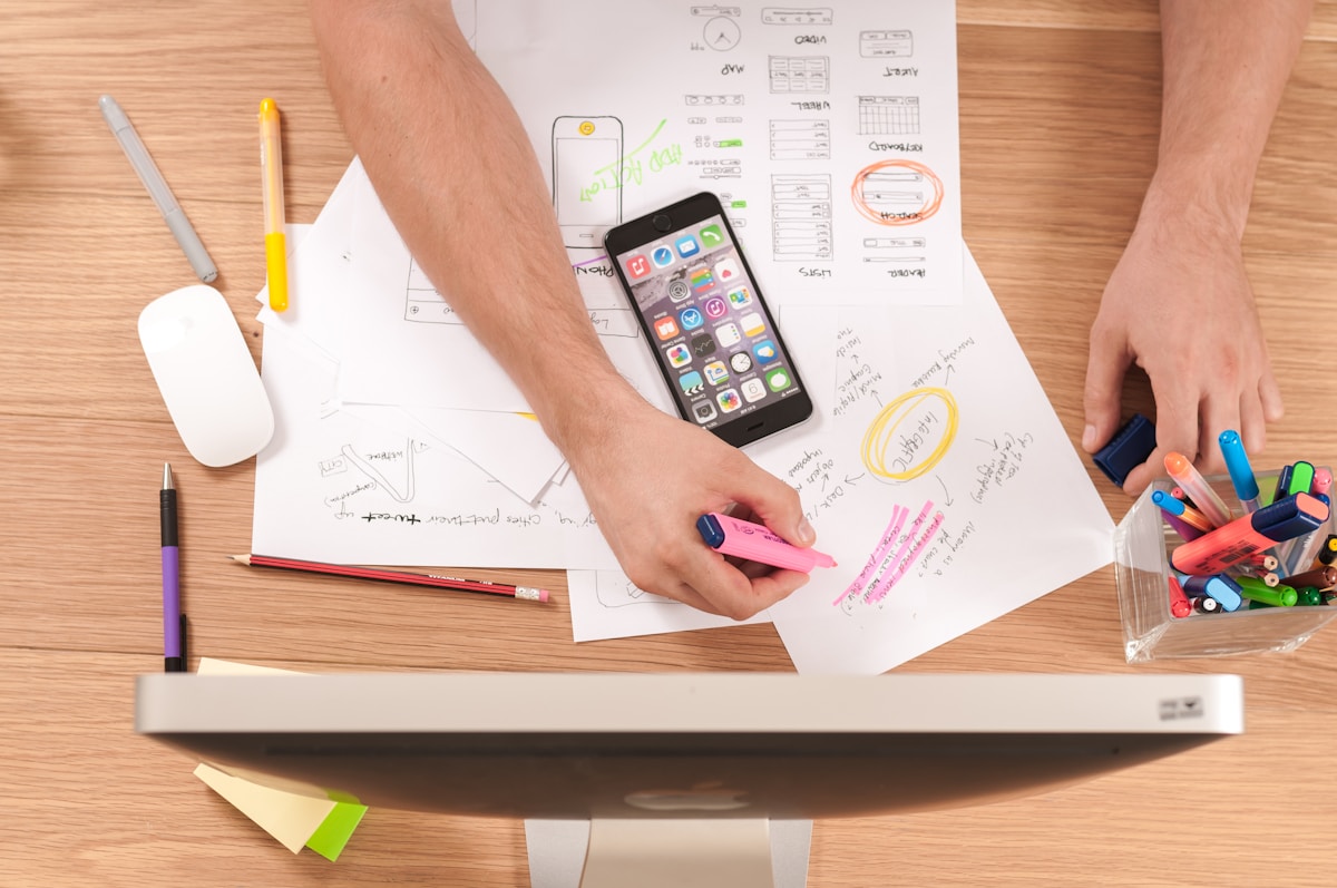 A freelancer organizing digital receipts